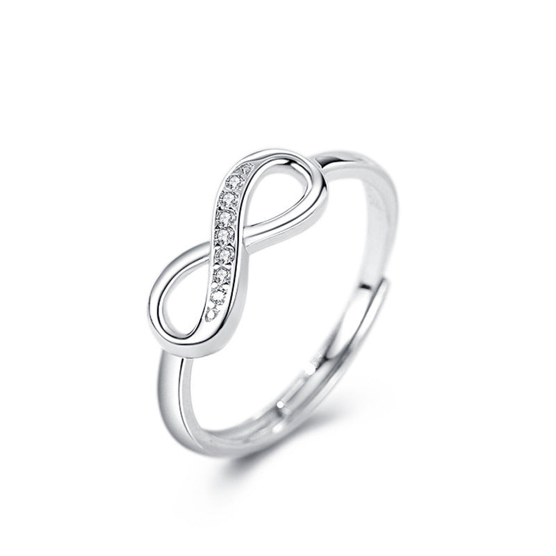 S925 Silver Infinity Ring Aura Rene