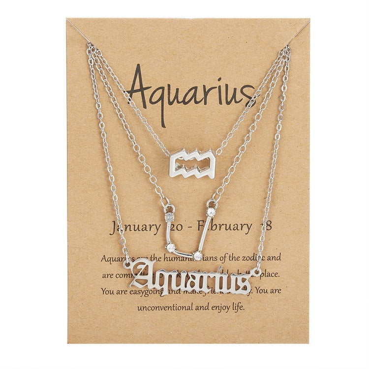 Zodiac Constellation Symbolic Necklaces 3 Pack