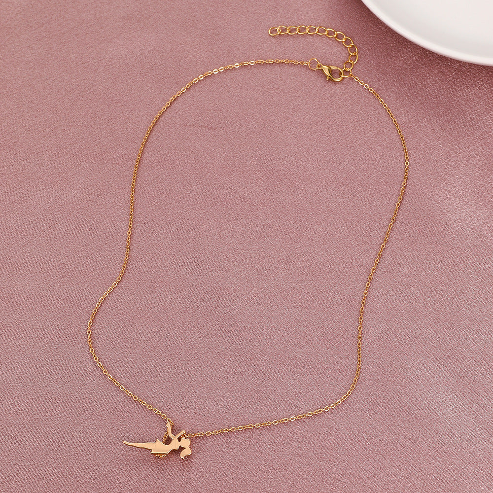 Daydream Gold Plated Swing Girl Pendant Necklace