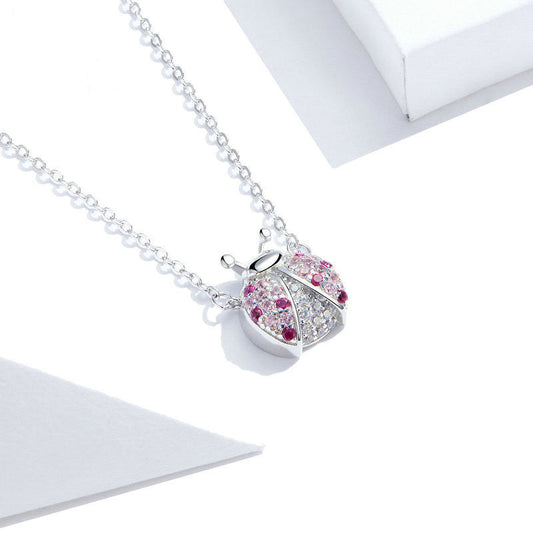 S925 Sterling Silver Ladybug Necklace Aura Rene