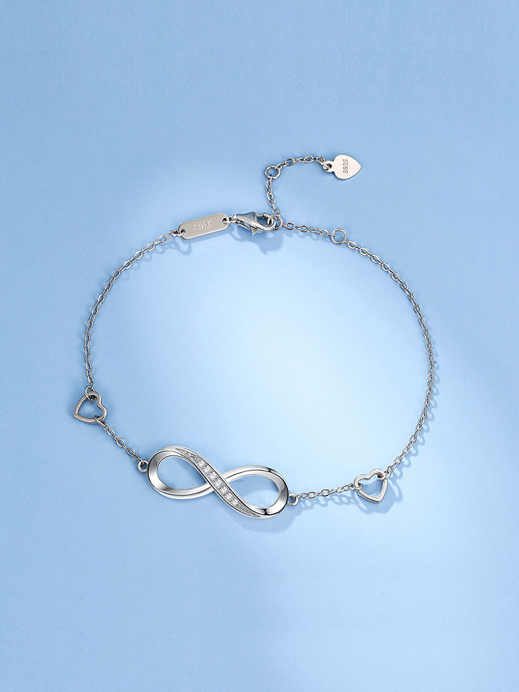 S925 Sterling Silver Infinity Bracelet Aura Rene