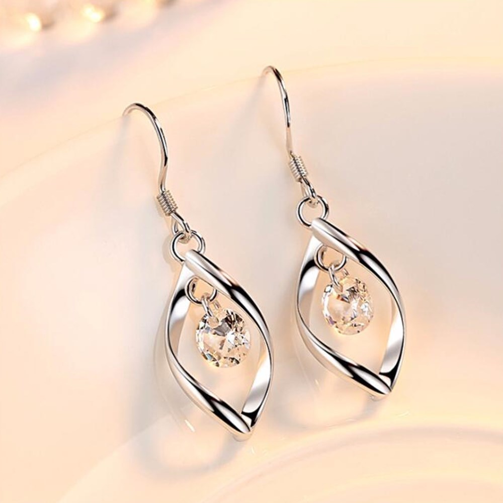S925 Twisted Drop Earrings Aura Rene