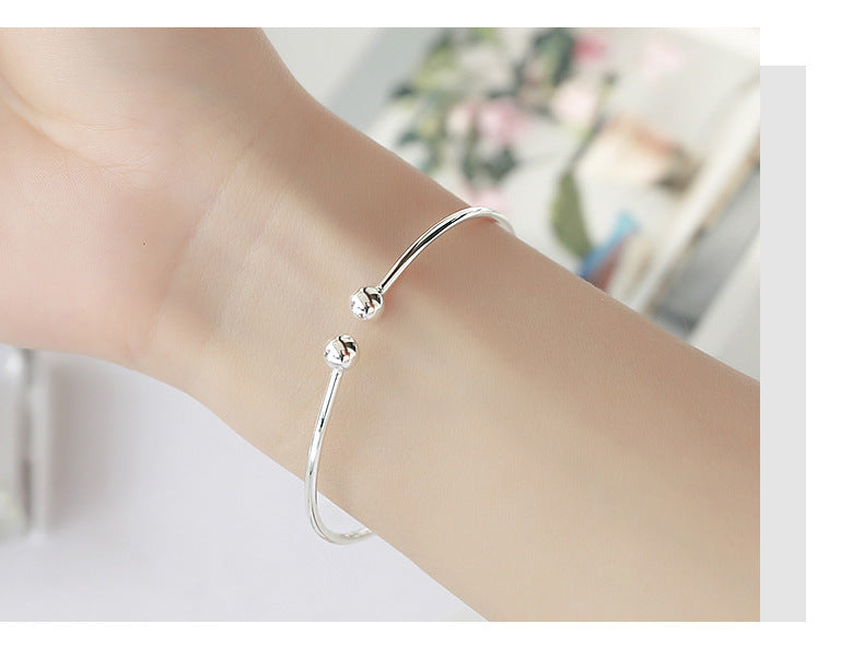 Sakura Cherry Blossom Bracelet — Sterling Silver Floral Bangle