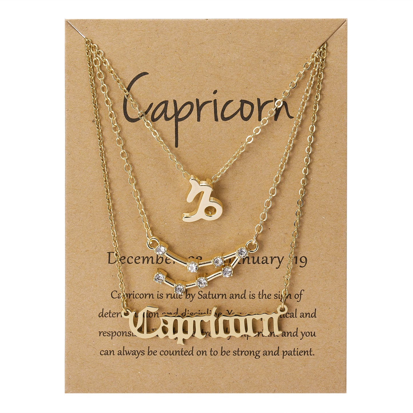 Zodiac Constellation Symbolic Necklaces 3 Pack