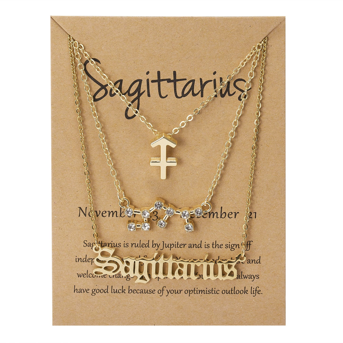 Zodiac Constellation Symbolic Necklaces 3 Pack