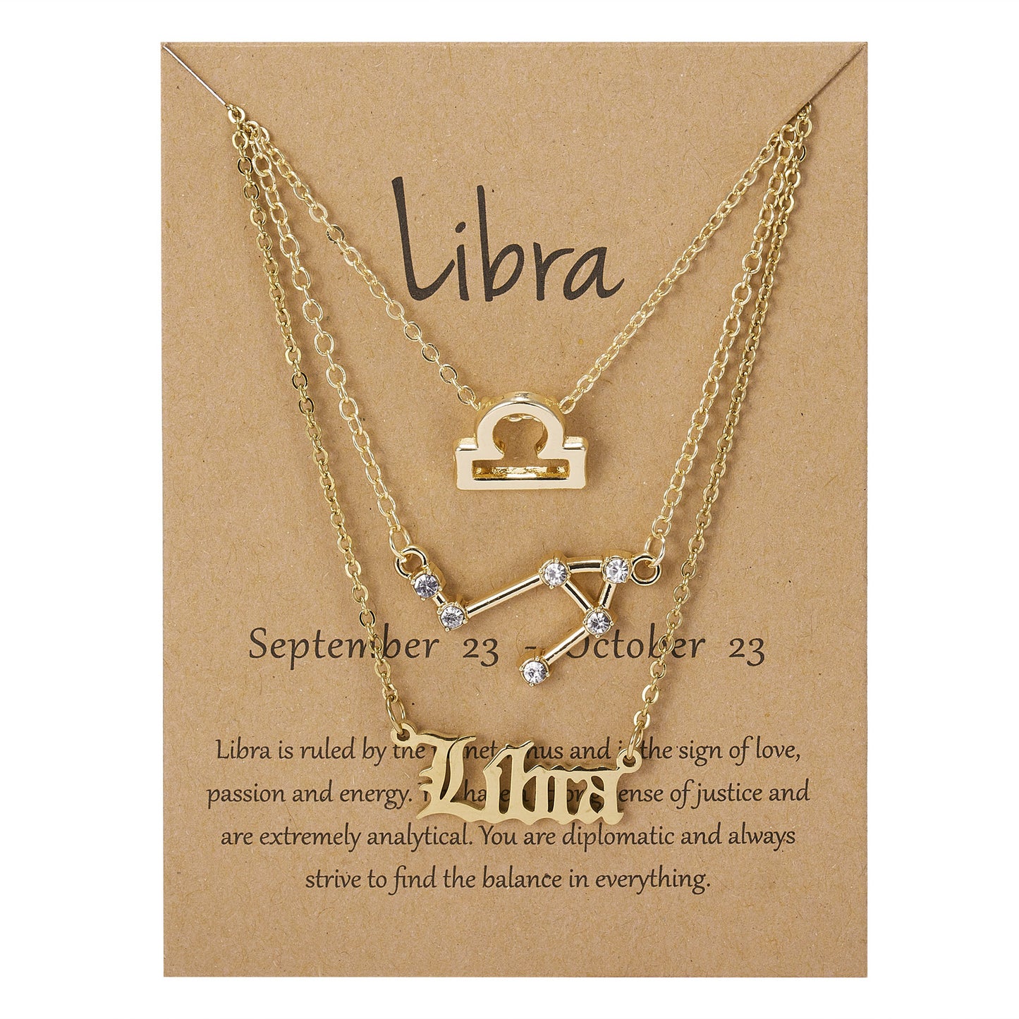 Zodiac Constellation Symbolic Necklaces 3 Pack
