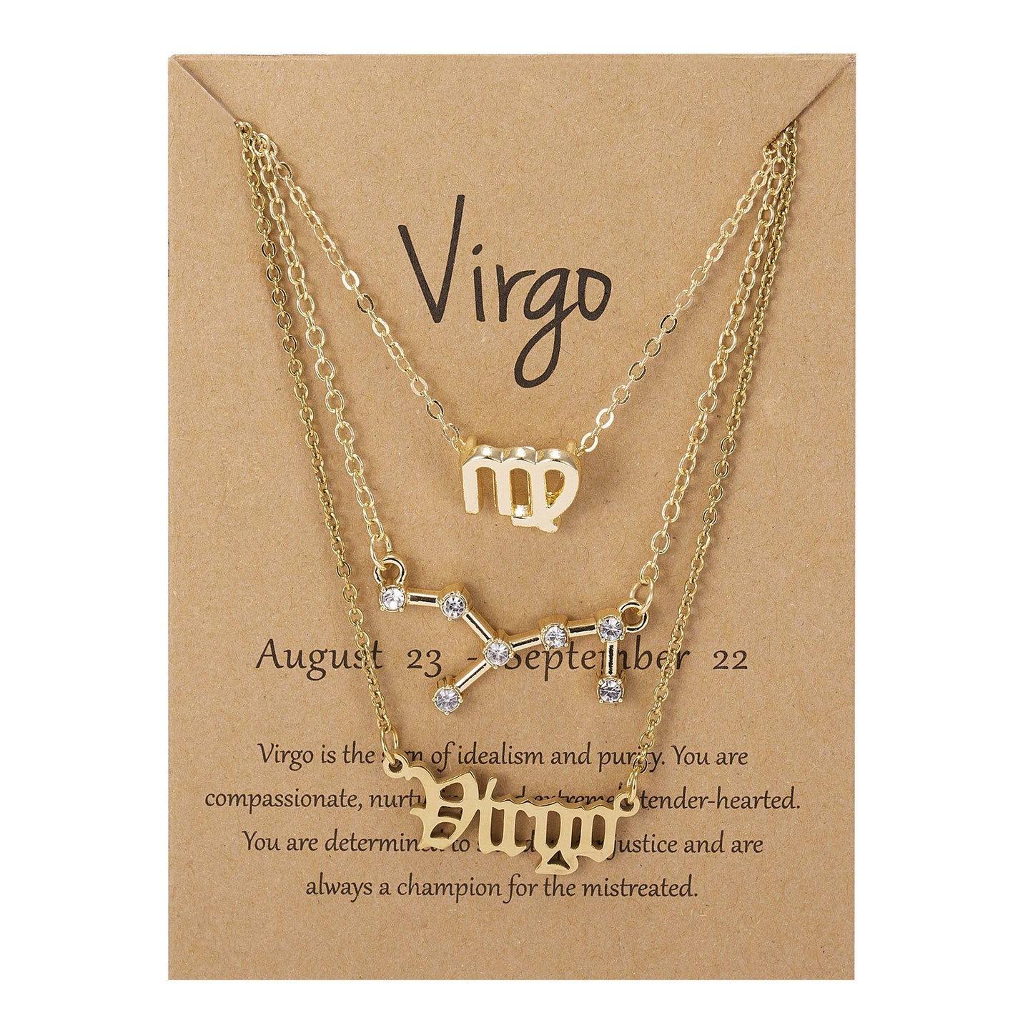 Zodiac Constellation Symbolic Necklaces 3 Pack