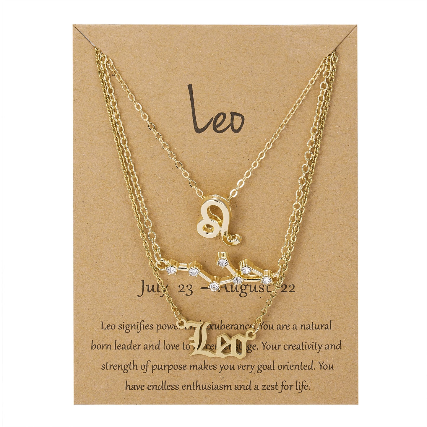 Zodiac Constellation Symbolic Necklaces 3 Pack
