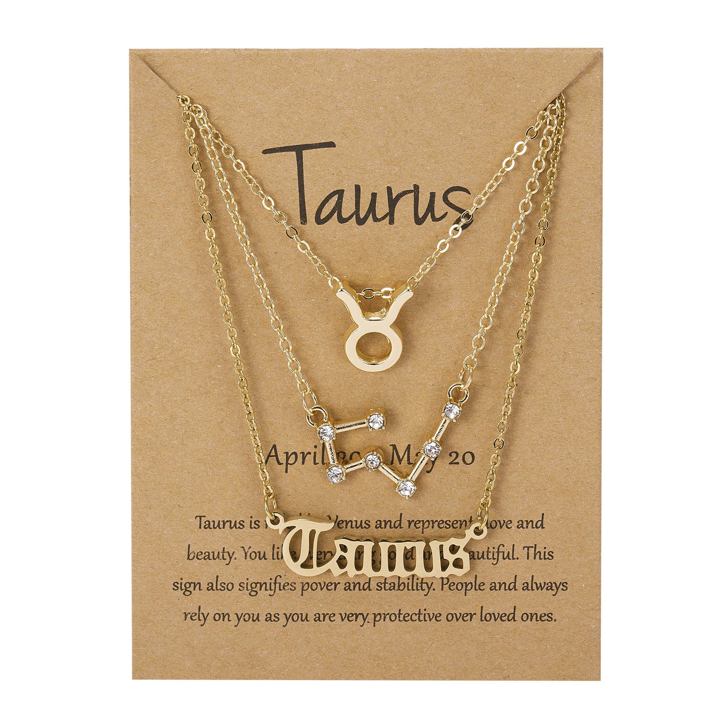 Zodiac Constellation Symbolic Necklaces 3 Pack