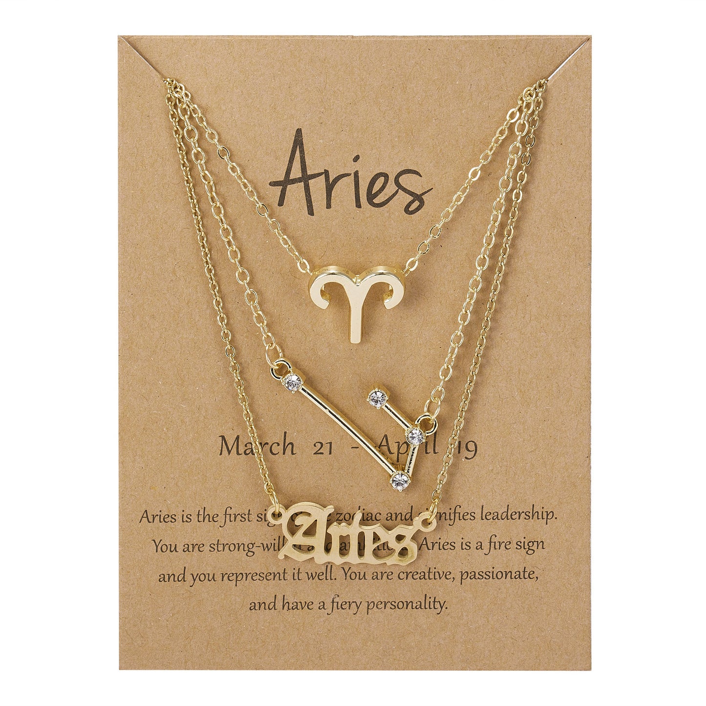 Zodiac Constellation Symbolic Necklaces 3 Pack