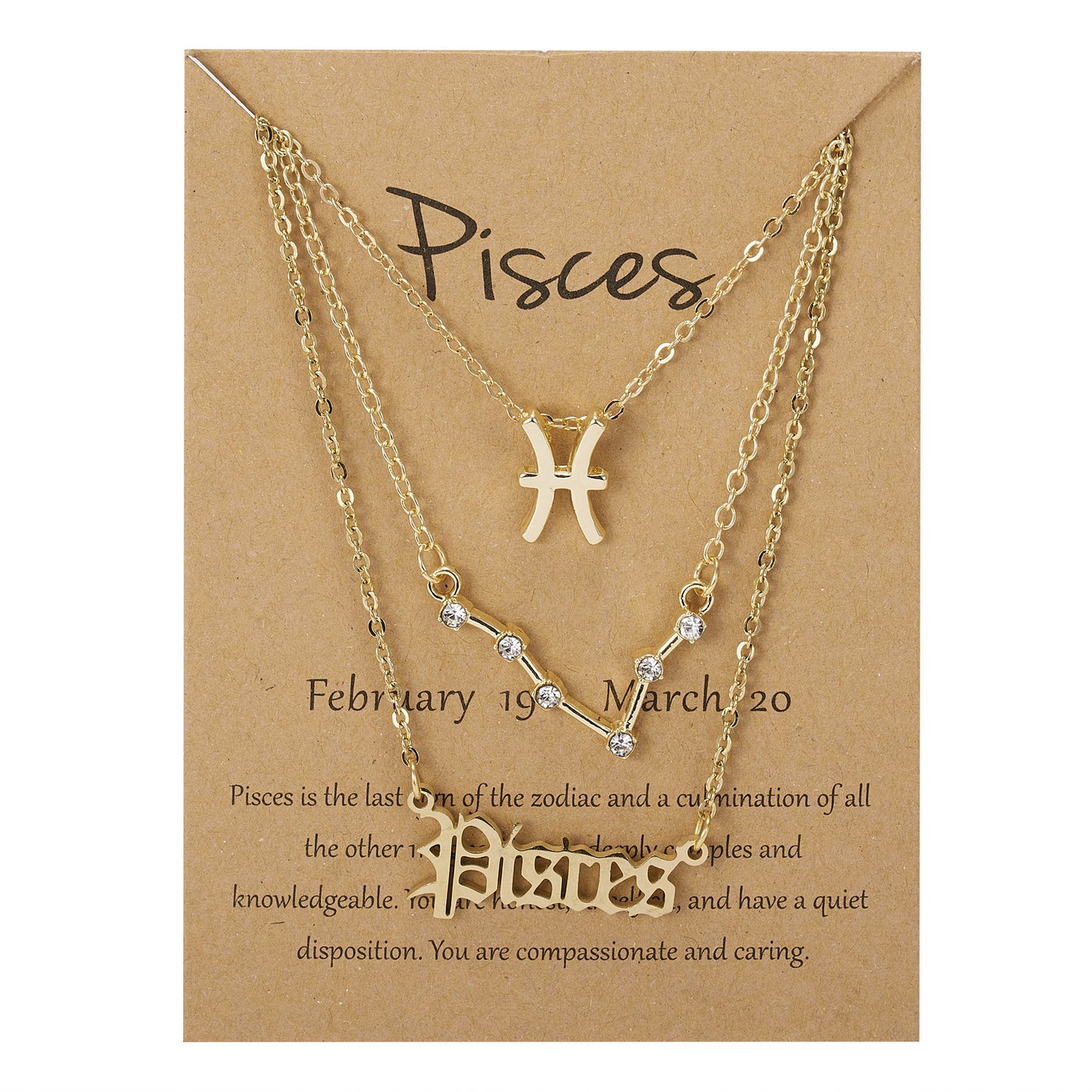 Zodiac Constellation Symbolic Necklaces 3 Pack