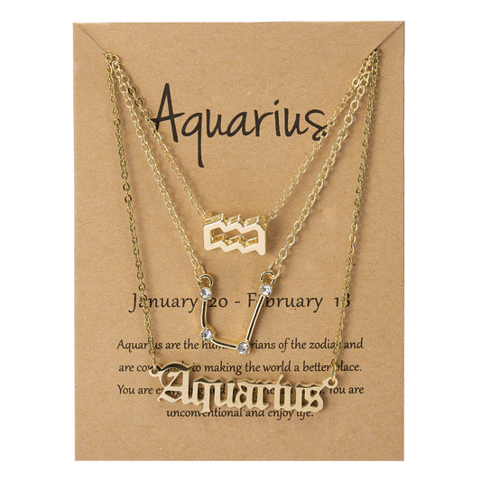 Zodiac Constellation Symbolic Necklaces 3 Pack