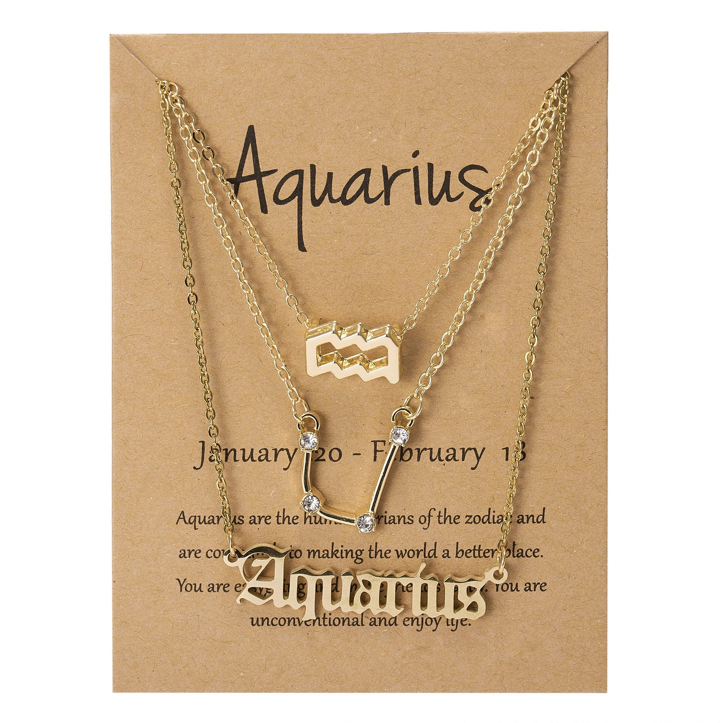 Zodiac Constellation Symbolic Necklaces 3 Pack
