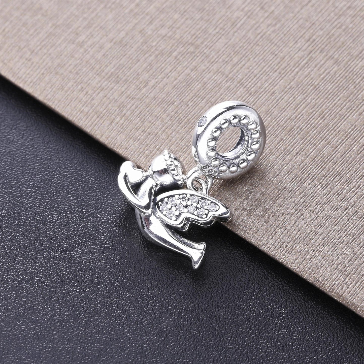 Guardian Angel Love Charm — Sterling Silver Winged Keepsake