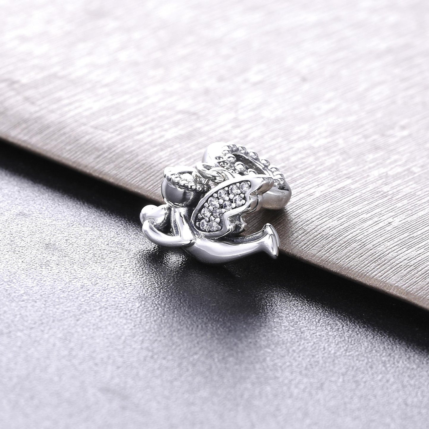 Guardian Angel Love Charm — Sterling Silver Winged Keepsake