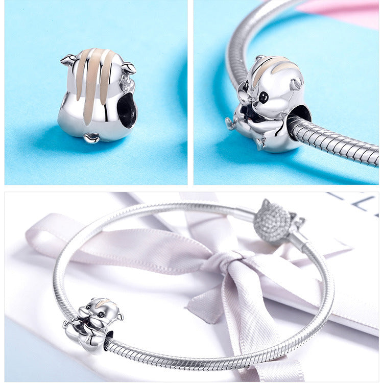 S925 Little Hamster Charm