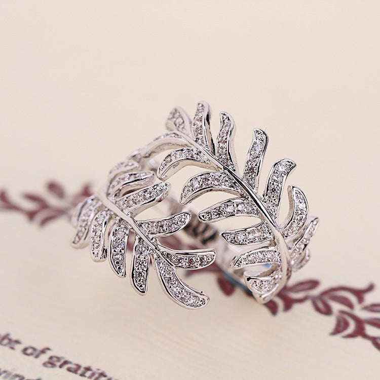 Adjustable Mimosa Leaf Rings – Silver and Rose Gold Aura Rene