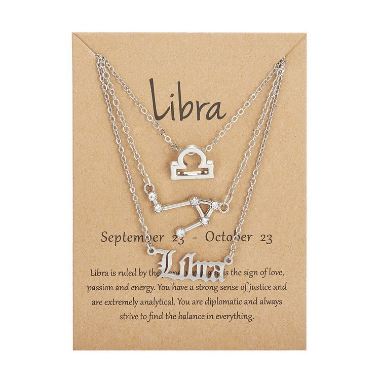 Zodiac Constellation Symbolic Necklaces 3 Pack