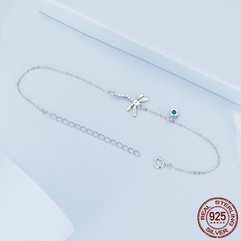 Sterling Silver Spring Dragonfly Bracelet Aura Rene