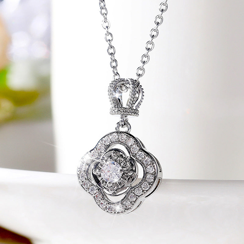 Four-Leaf Clover Pendant Necklace Aura Rene