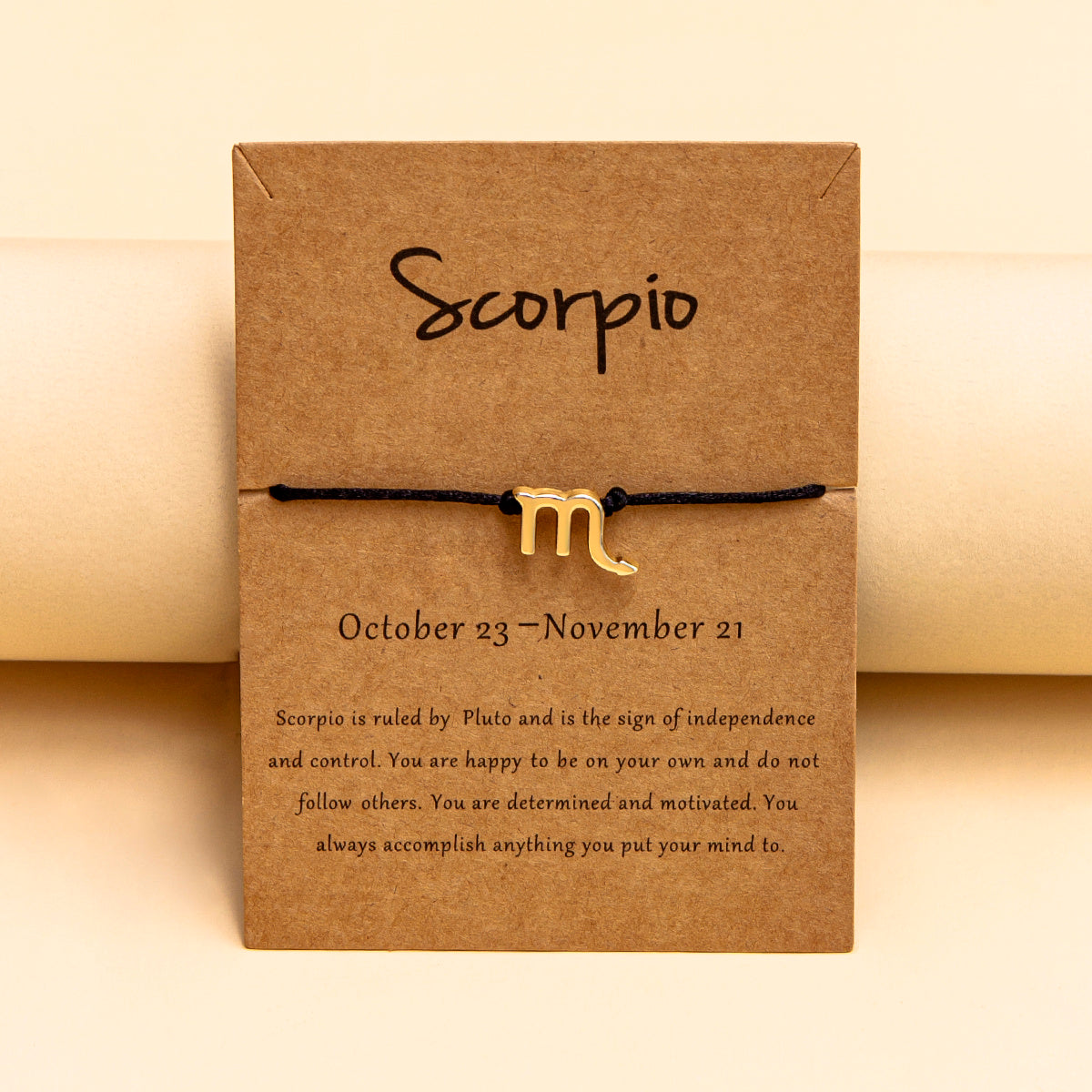 Zodiac Sign Adjustable Rope Bracelet Aura Rene