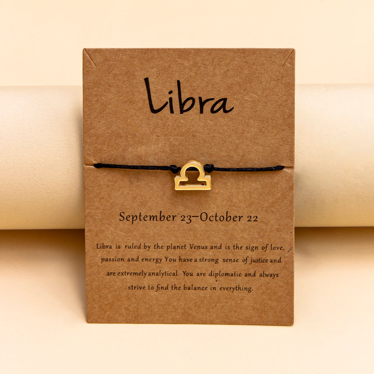 Zodiac Sign Adjustable Rope Bracelet Aura Rene