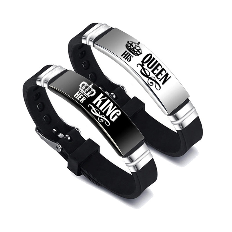 Her King & His Queen Adjustable Bracelet Set Aura Rene