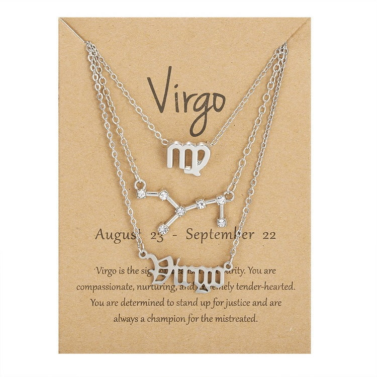 Zodiac Constellation Symbolic Necklaces 3 Pack