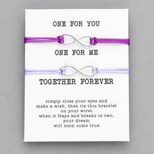 Adjustable Infinity Cord Bracelets for Couples Aura Rene