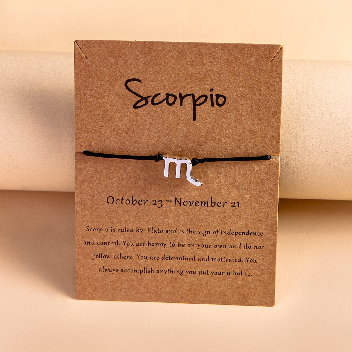 Zodiac Sign Adjustable Rope Bracelet Aura Rene