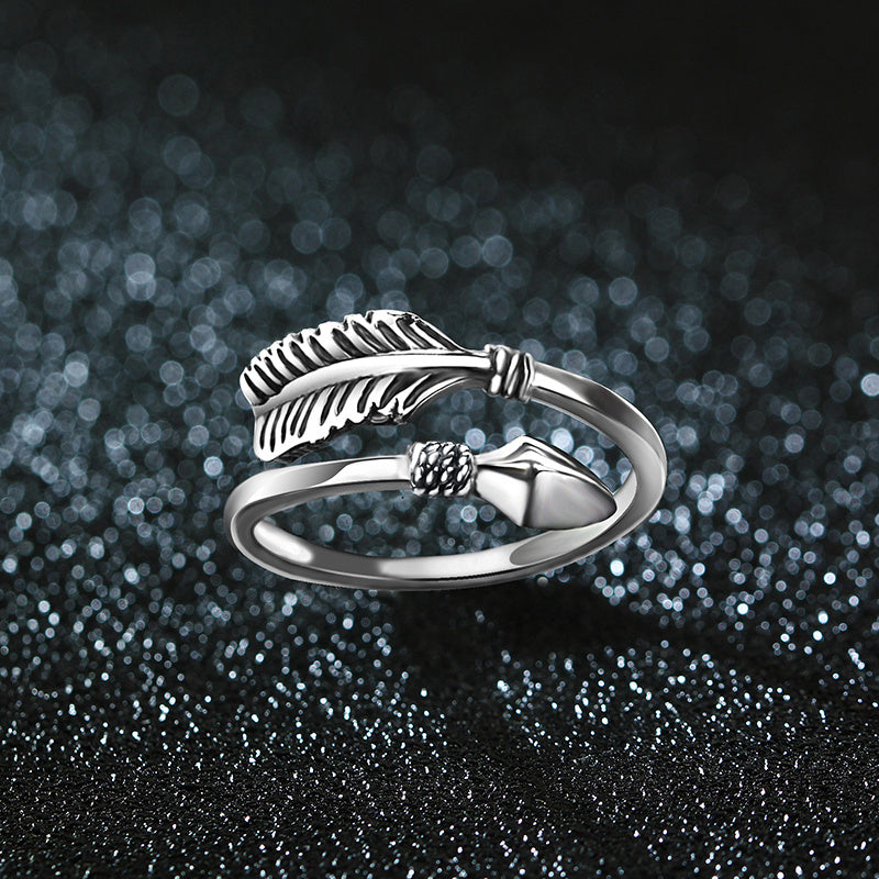S925 Sterling Silver Arrow Ring Aura Rene