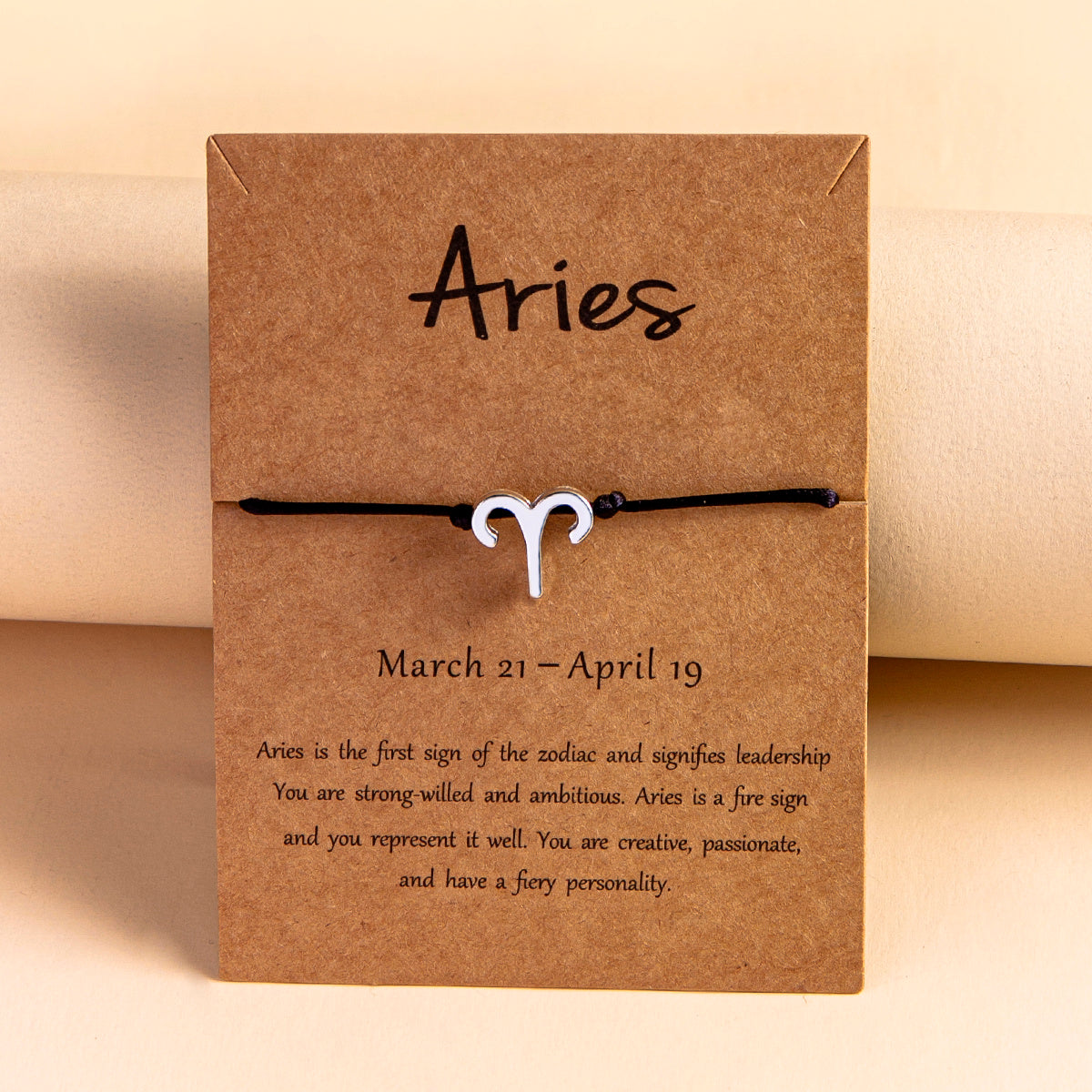 Zodiac Sign Adjustable Rope Bracelet Aura Rene