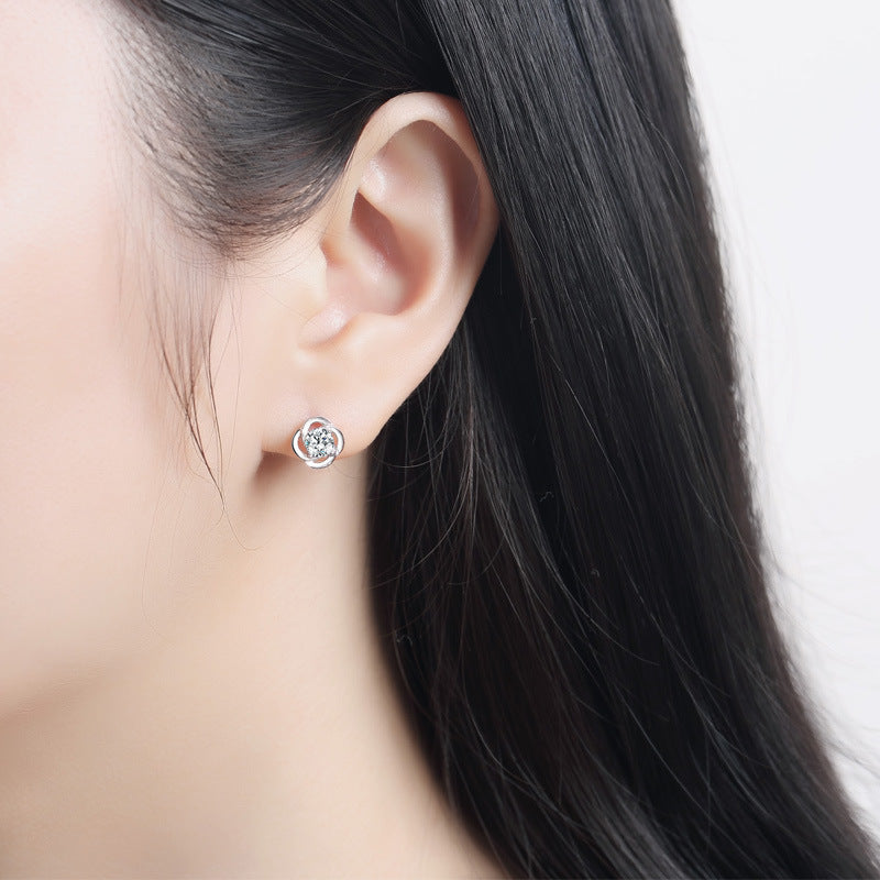 S925 Clover Stud Earrings Aura Rene