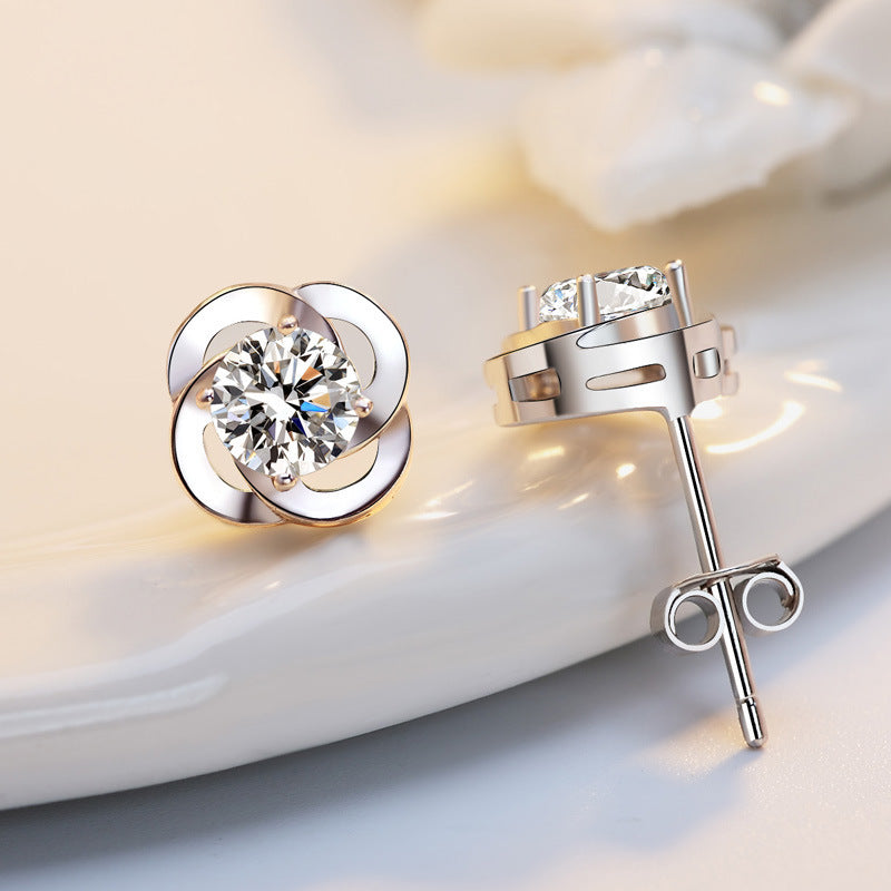 S925 Clover Stud Earrings Aura Rene