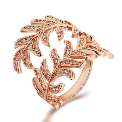Adjustable Mimosa Leaf Rings – Silver and Rose Gold Aura Rene