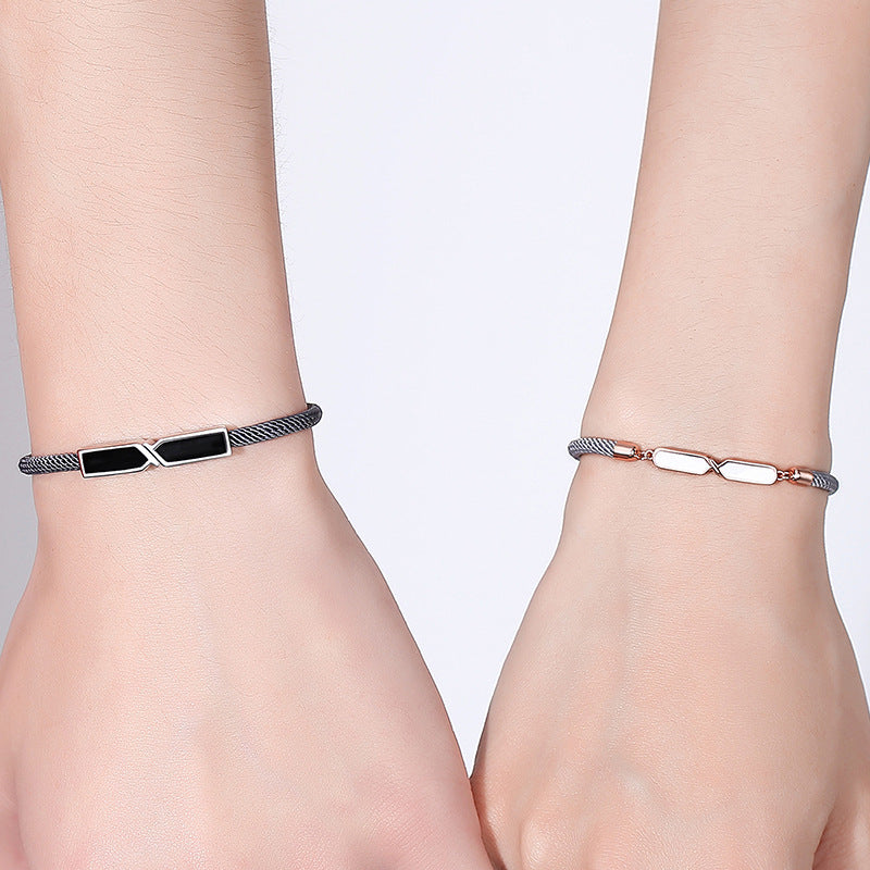 Sterling Silver Mobius Couple Bracelets Aura Rene