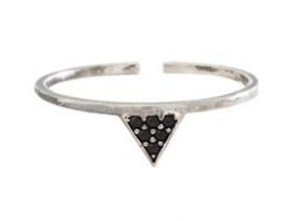 S925 Sterling Silver Triangle Open Ring Aura Rene