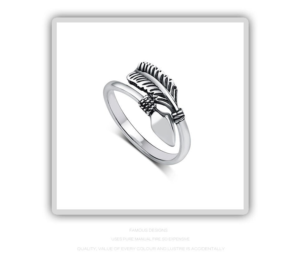 S925 Sterling Silver Arrow Ring Aura Rene