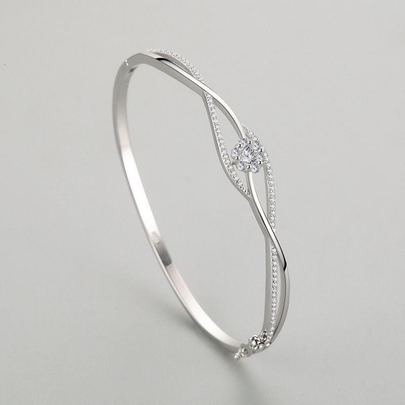 Silver Bracelet Women's Niche Design Bouquet Wave Bracelet Aura Rene