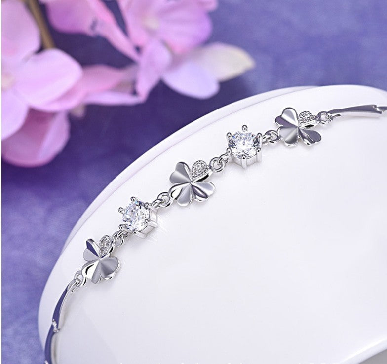 S925 Silver Amethyst Bracelet Aura Rene