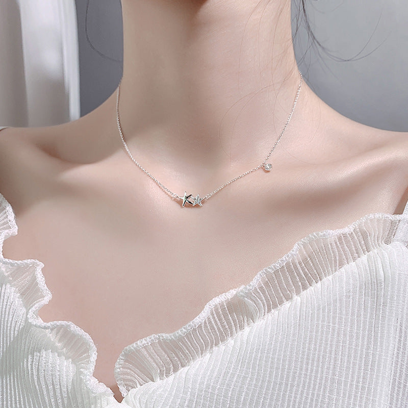 S925 Double Starfish Necklace Aura Rene