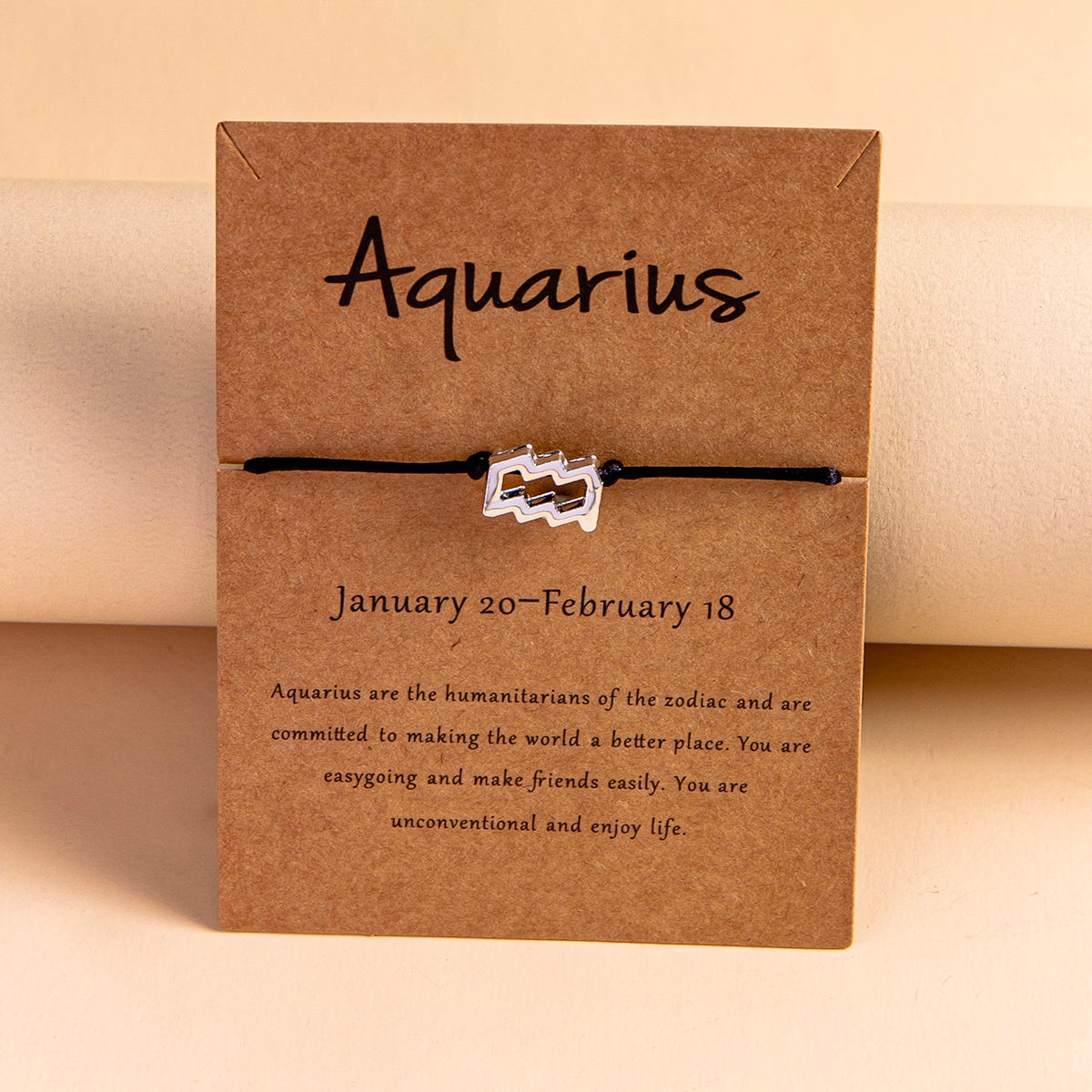 Zodiac Sign Adjustable Rope Bracelet Aura Rene