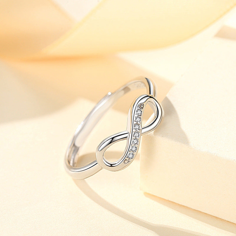 S925 Silver Infinity Ring Aura Rene