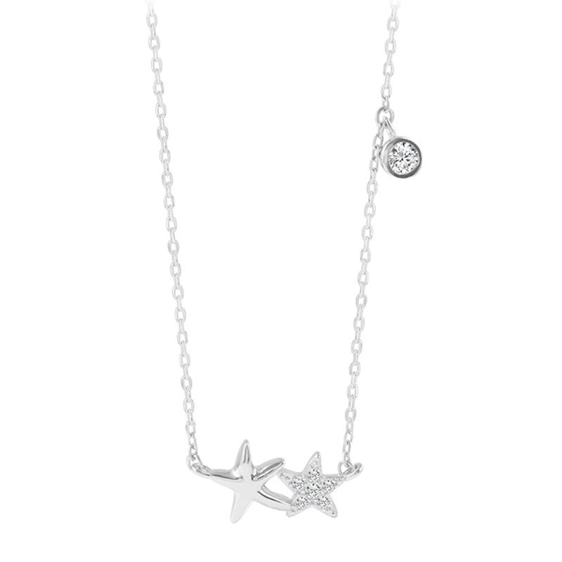 S925 Double Starfish Necklace Aura Rene