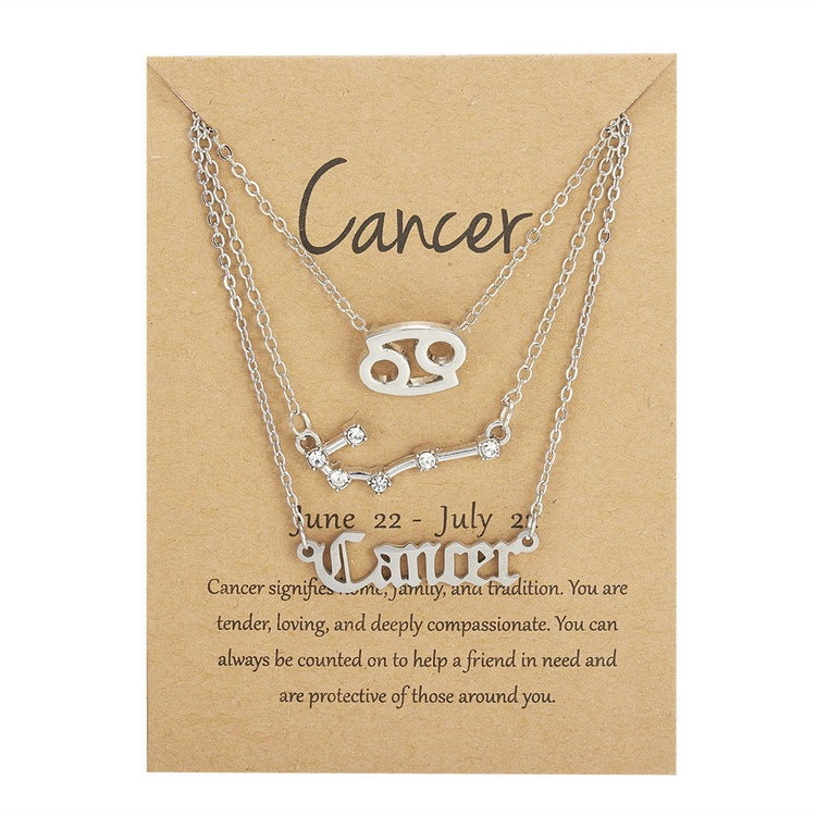 Zodiac Constellation Symbolic Necklaces 3 Pack