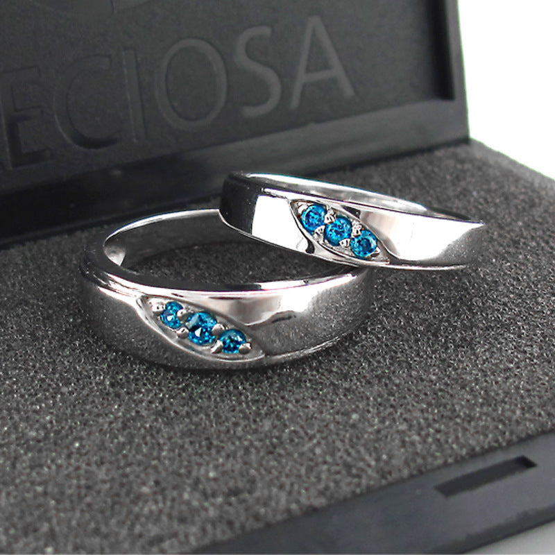 Sterling Silver Matching Couple Rings Aura Rene