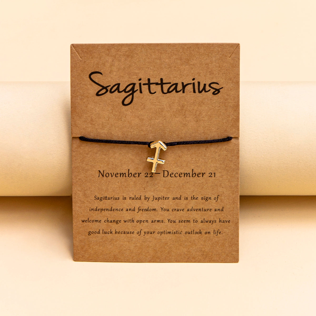 Zodiac Sign Adjustable Rope Bracelet Aura Rene