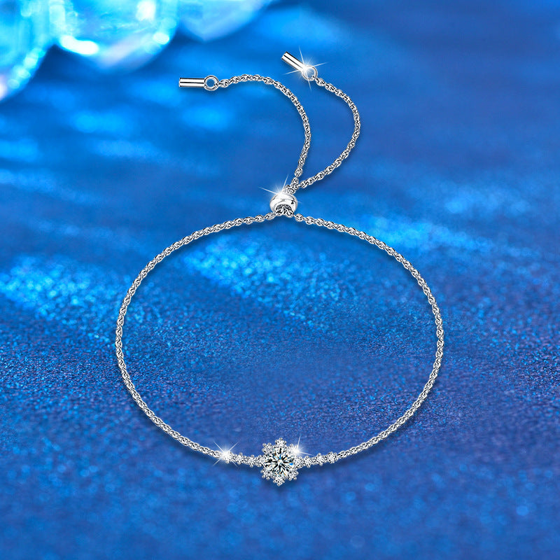 925 Sterling Silver Snowflake Bracelet Aura Rene