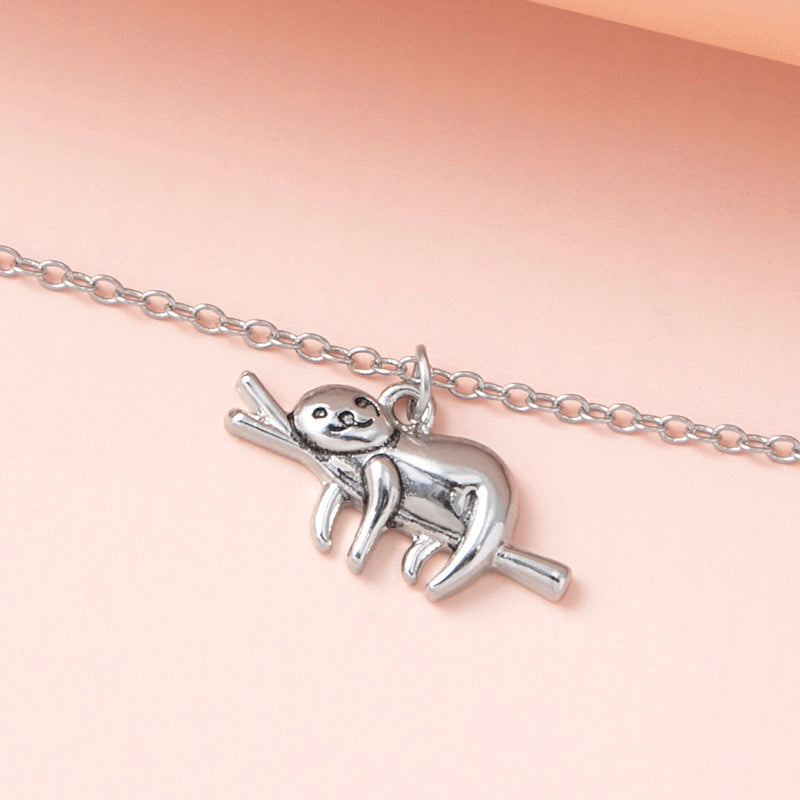 Lazy Days Sloth Necklace — Relax & Unwind Pendant