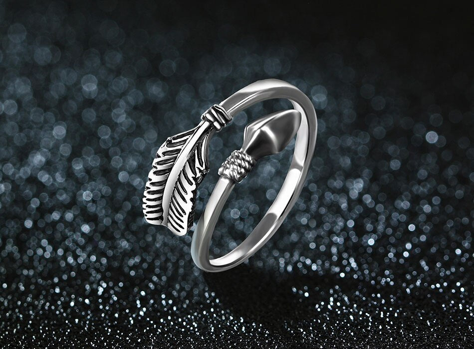 S925 Sterling Silver Arrow Ring Aura Rene